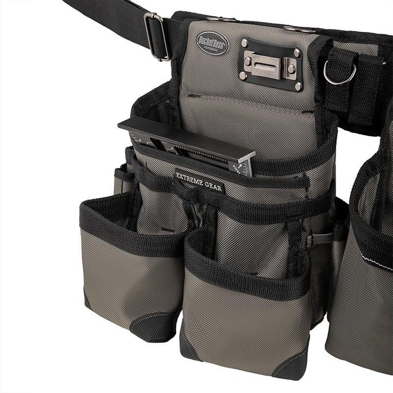 Bucket Boss 3 Bag Tool Bag Set with Suspenders in Grey, 55185 - Image 3